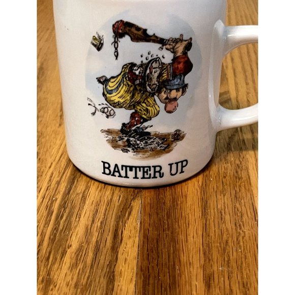 Vintage 1984 Gary Patterson " Batter Up" Novelty Mug Cup - Picture 5 of 7